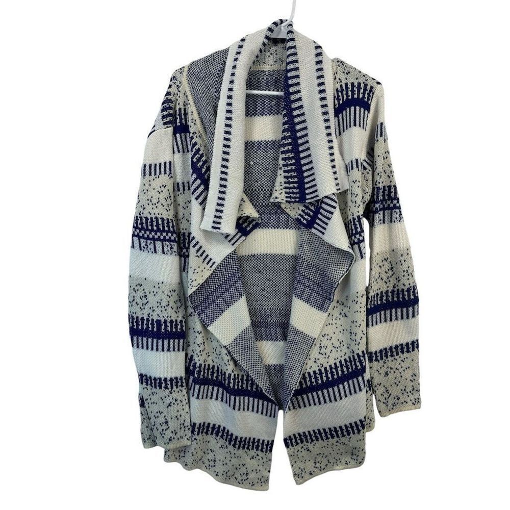 Cottagecore Cowgirl Women Blue Open Cardigan Lulu Fushi Waterfall Sweater M READ